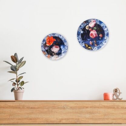 Heinen Delfts Blauw bloemen van de Gouden Eeuw M - Afbeelding 2