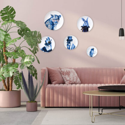 Heinen Delfts Blauw bord konijn uit de hoed - Afbeelding 2
