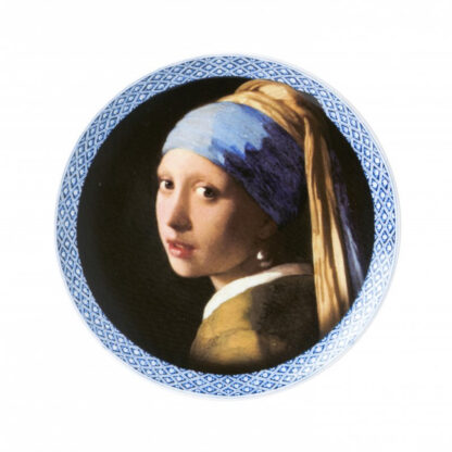 Heinen Delfts Blauw bord het meisje met de parel