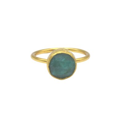 Craftshop ring verguld smaragd - Afbeelding 3