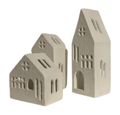 Waxinelinelichthouder huisje - Afbeelding 3
