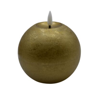 Led ball candle gold large