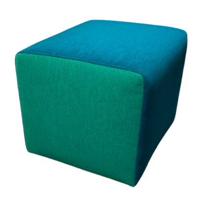 poef 100% wol (blauw)groen - Afbeelding 2