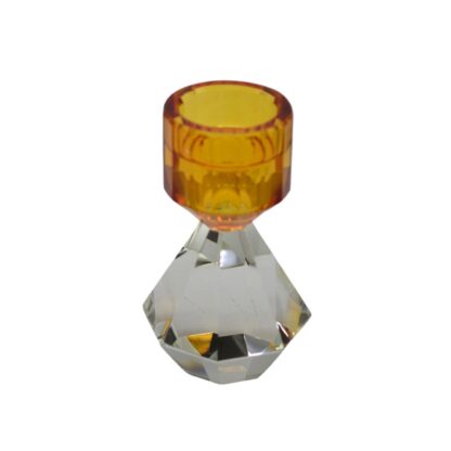 Crystal kandelaar neutral orange