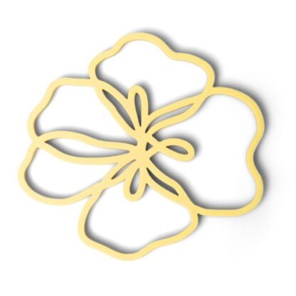 T2Q Onderzetter in bloemvorm yellow