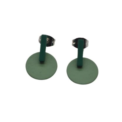 Oorbellen by ellen rond mini groen