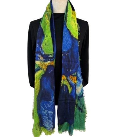 shawl wol 'Blauwe Lelies' van van Gogh
