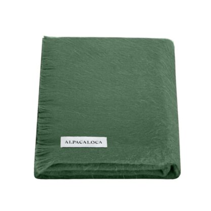 Alpaca Loca slim scarf emerald green