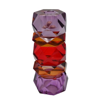 Crystal omkeerkandelaar paars orange rood - Afbeelding 2