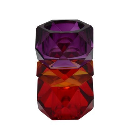 Crystal omkeerkandelaar rood oranje paars - Afbeelding 2