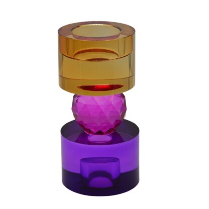 Crystal omkeerkandelaar paars roze orange - Afbeelding 2
