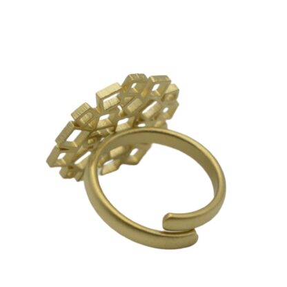 Ras Cuadrado ring verguld - Afbeelding 2