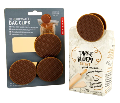Kikkerland bag clip waffle set van vier - Afbeelding 2
