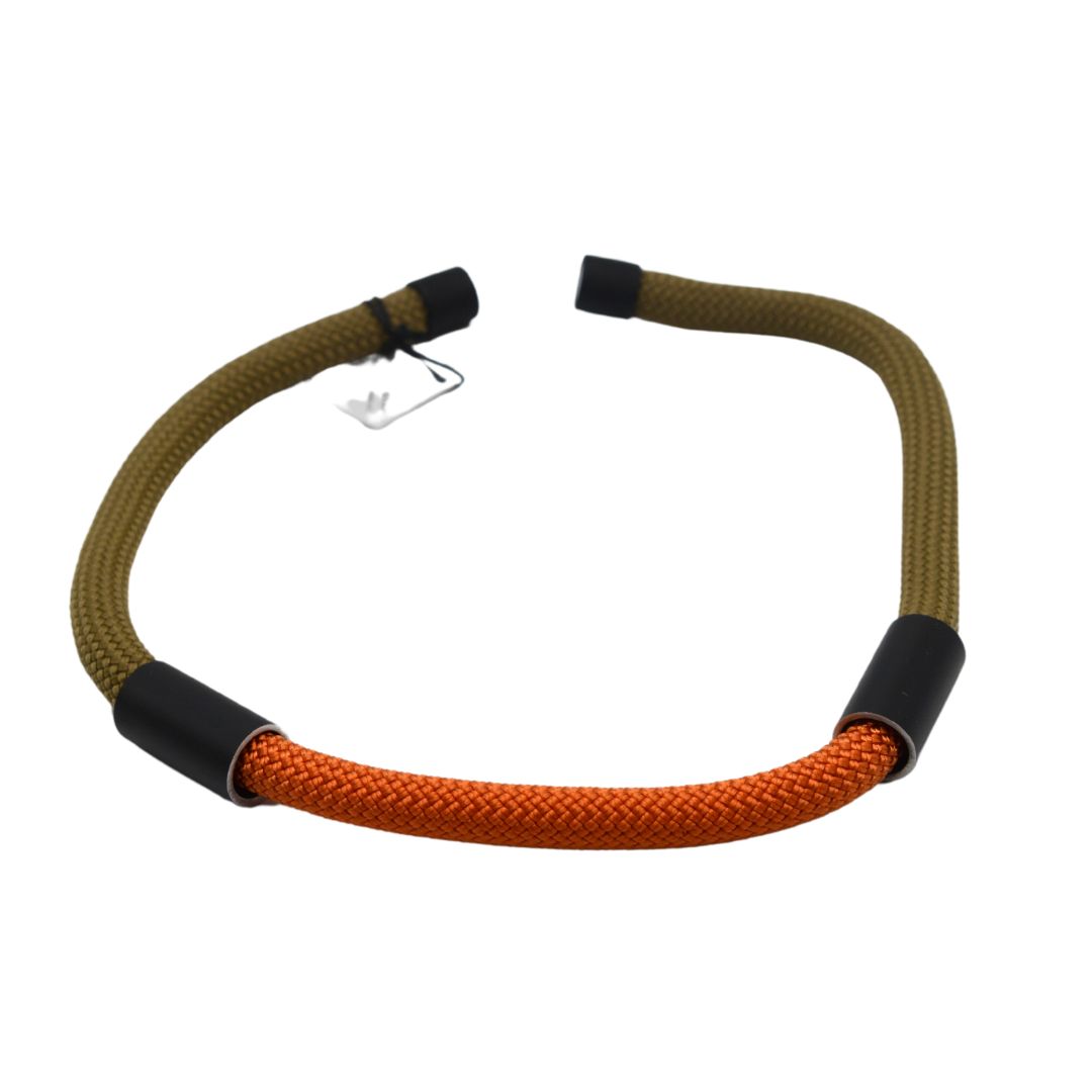 Christine Brampti collier cord short taupe orange - Afbeelding 3
