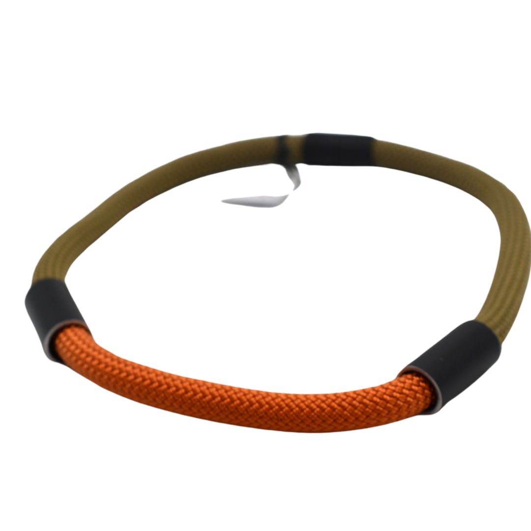 Christine Brampti collier cord short taupe orange - Afbeelding 2