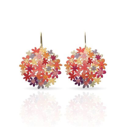 Ras Bouquet orange oorbellen