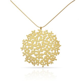 Ras Hortensia collier long verguld