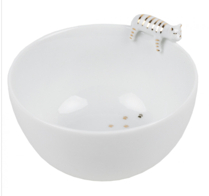 Räder Porcelain tales bowl cat
