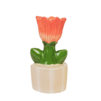 HV kandelaar tulp ecru oranje