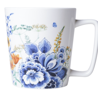 Heinen Delfts Blauw Theemok Flower Field