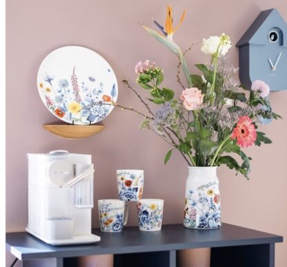 Heinen Delfts Blauw Theemok Flower Oasis - Afbeelding 3