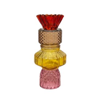 Omkeerkandelaar glas Totem