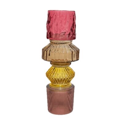 Waxinelichthouder glas Totem - Afbeelding 2