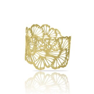 Ras Ginkgo armband verguld