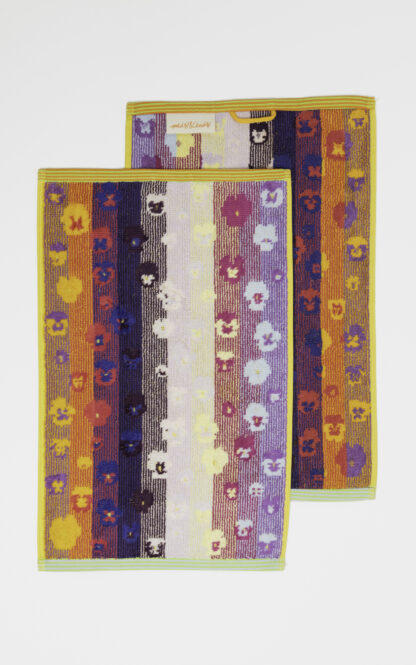 Foekje Fleur pansy guest towel set van twee #54