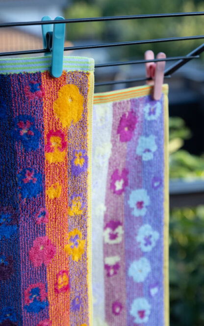 Foekje Fleur pansy guest towel set van twee #54 - Afbeelding 3