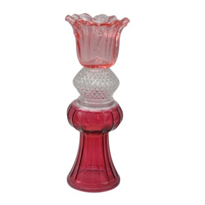Vaas kandelaar bloem roze rood