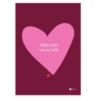 Knipoogkaart - dikke zoen voor de liefde