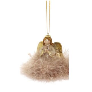 Kerstengel Ester beige