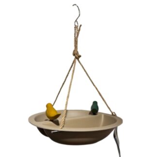 Vogelbad/voederschaal bamboe naturel