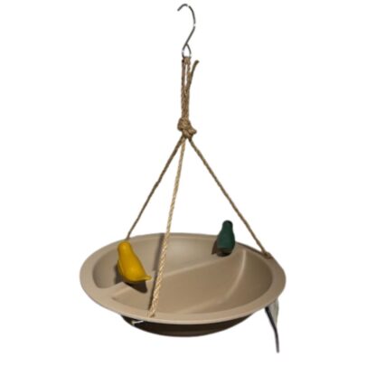 Vogelbad/voederschaal bamboe naturel - Afbeelding 3