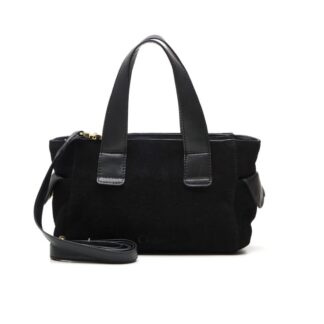Chabo schoudertas Sophie suede zwart