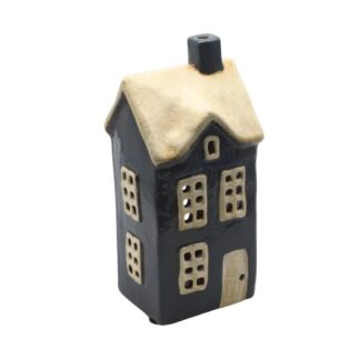 Keramiek huisje windlicht