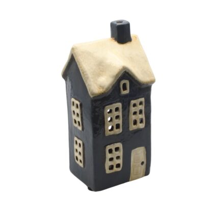 Keramiek huisje windlicht