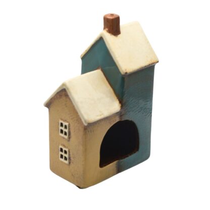Keramiek huisjes windlicht - Afbeelding 2