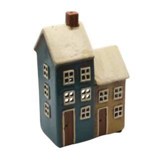 Keramiek huisjes windlicht