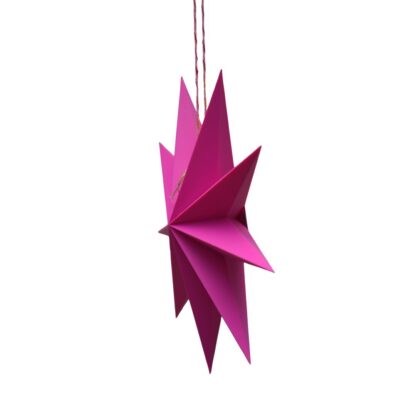 Kerstster 3D geprint fuchsia - Afbeelding 2