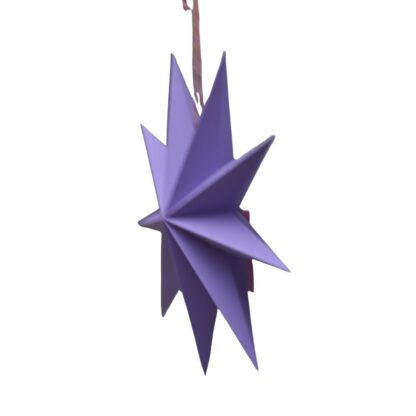 Kerstster 3D geprint lila - Afbeelding 2