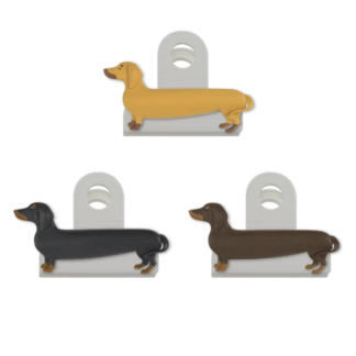 Kikkerland bag clip teckel set van drie