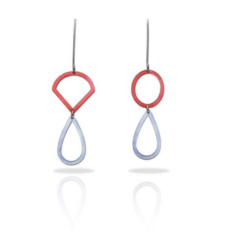 Ras oorbellen Eira duo Drop silver