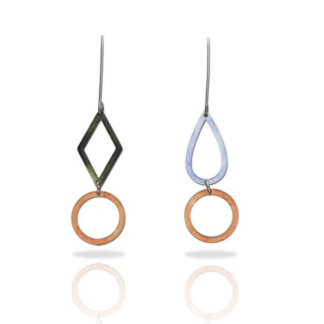Ras oorbellen Eira duo Ring silver