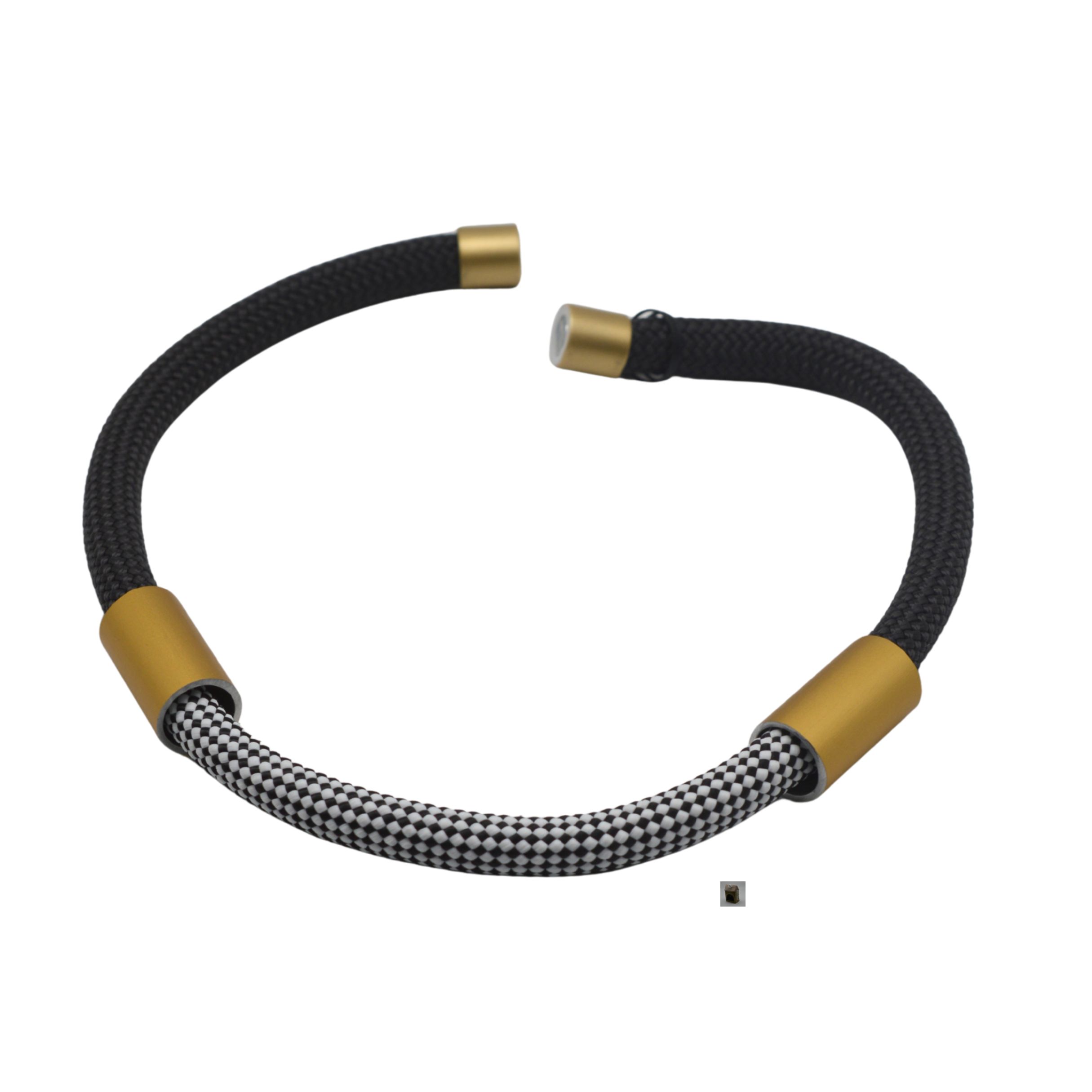 Christine Brampti collier cord short black - Afbeelding 2