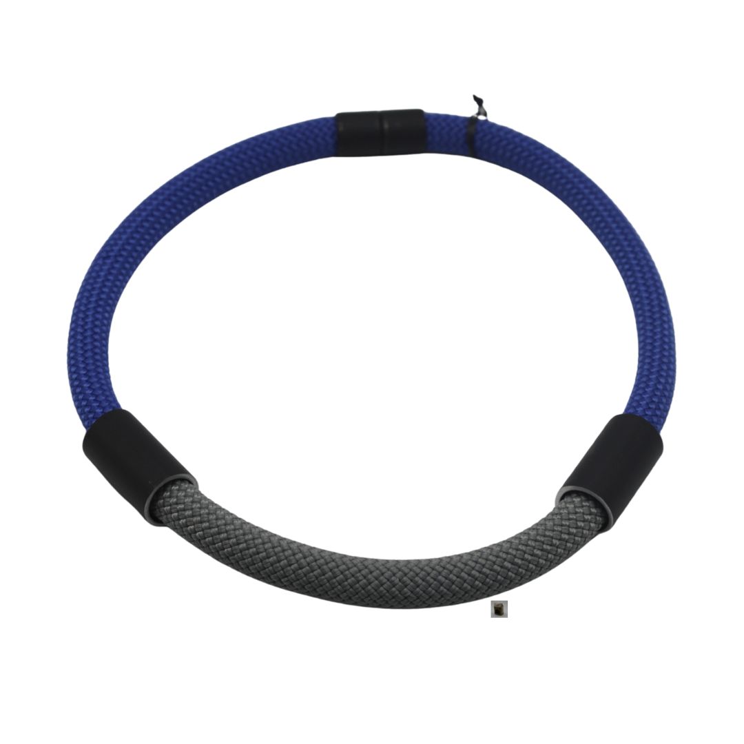 Christine Brampti collier cord short blue