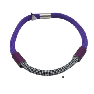 Christine Brampti collier cord short purple