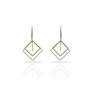 Ras Esencial square oorbellen verzilverd