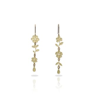 Ras Rosee oorbellen verguld